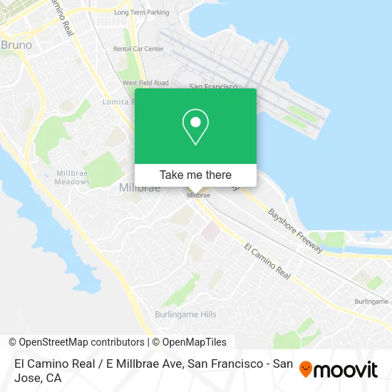 Mapa de El Camino Real / E Millbrae Ave