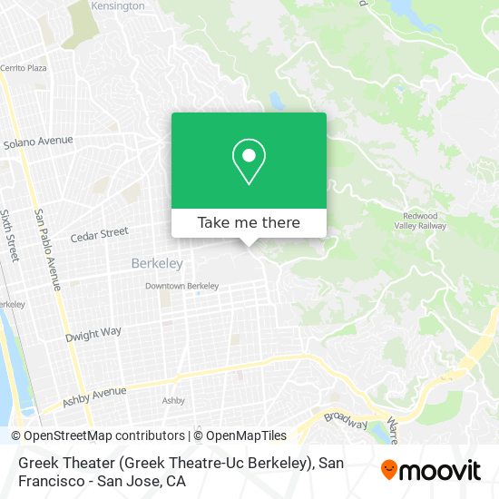 Mapa de Greek Theater (Greek Theatre-Uc Berkeley)