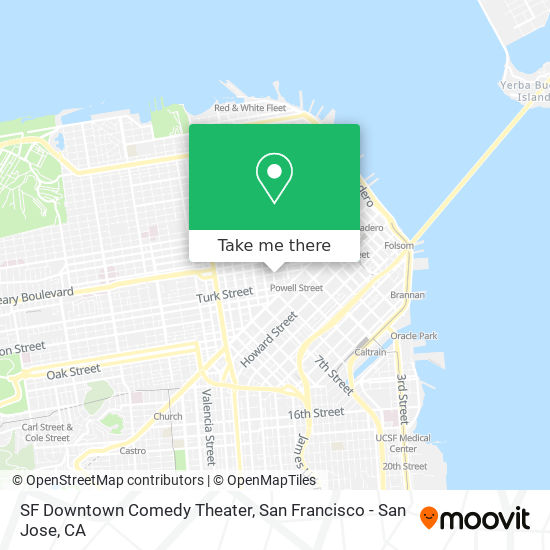 Mapa de SF Downtown Comedy Theater