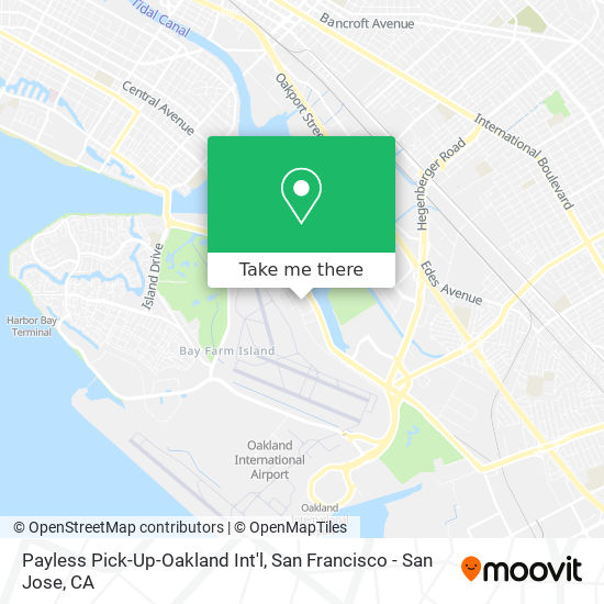 Payless Pick-Up-Oakland Int'l map