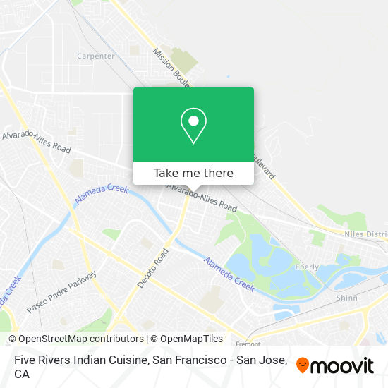 Mapa de Five Rivers Indian Cuisine