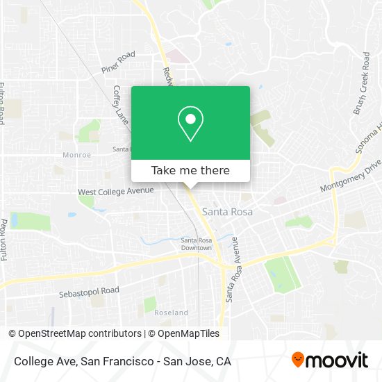College Ave map
