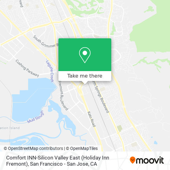 Comfort INN-Silicon Valley East (Holiday Inn Fremont) map