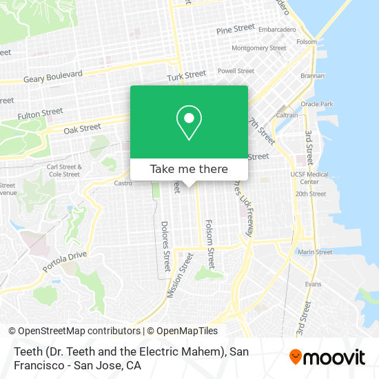 Mapa de Teeth (Dr. Teeth and the Electric Mahem)