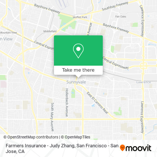 Farmers Insurance - Judy Zhang map