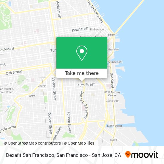 Mapa de Dexafit San Francisco