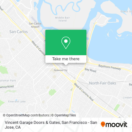 Vincent Garage Doors & Gates map