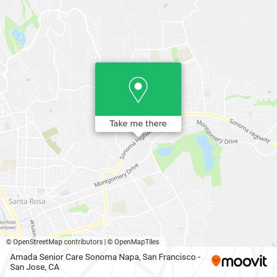 Mapa de Amada Senior Care Sonoma Napa