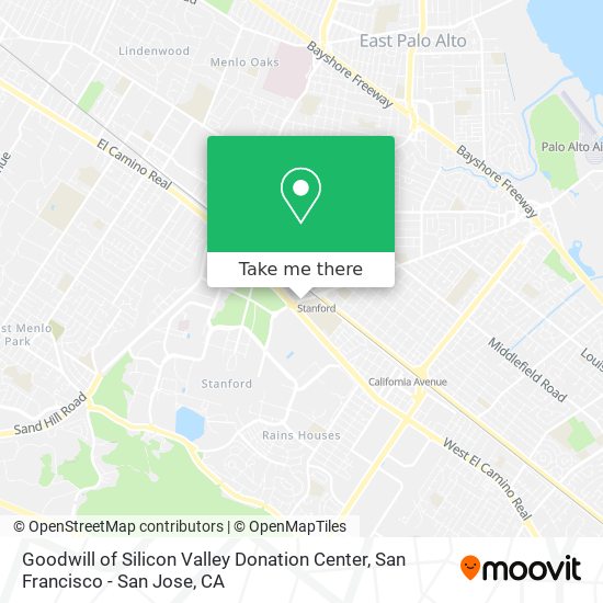 Goodwill of Silicon Valley Donation Center map