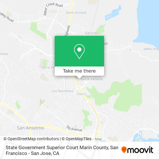 State Government Superior Court Marin County map