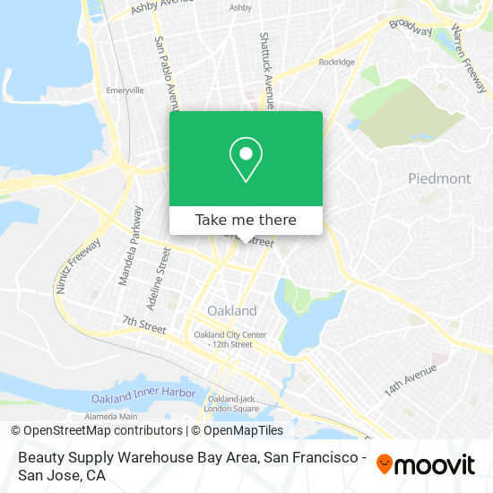 Beauty Supply Warehouse Bay Area map