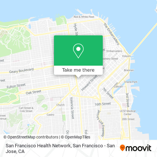 Mapa de San Francisco Health Network