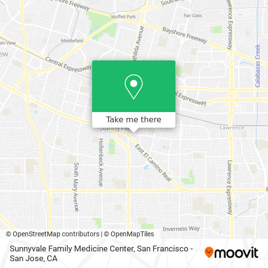 Mapa de Sunnyvale Family Medicine Center