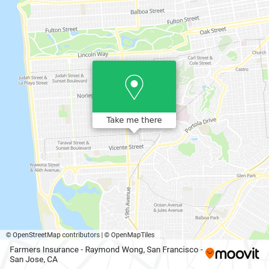 Farmers Insurance - Raymond Wong map