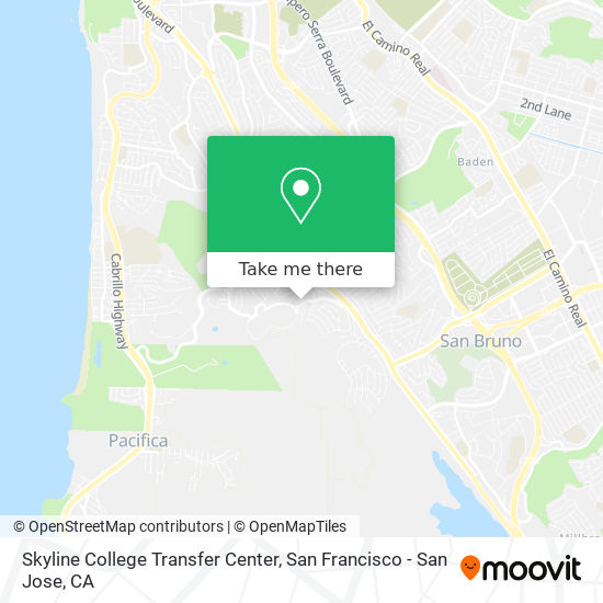 Skyline College Transfer Center map