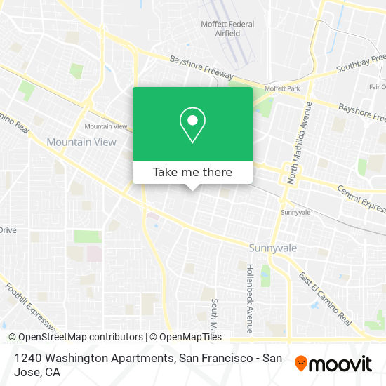 Mapa de 1240 Washington Apartments