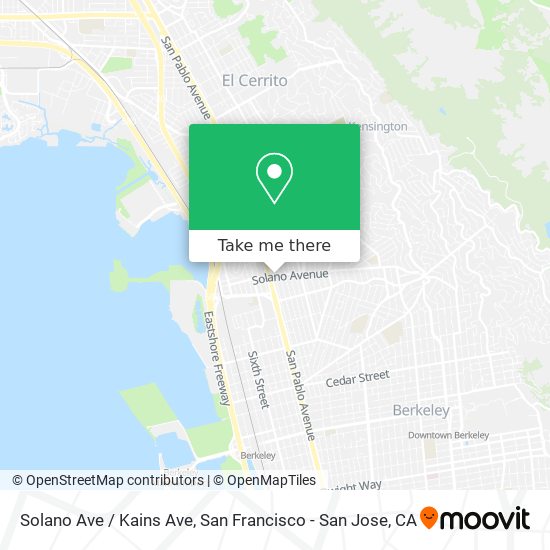 Solano Ave / Kains Ave map