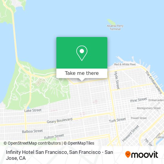 Infinity Hotel San Francisco map