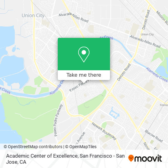 Academic Center of Excellence map