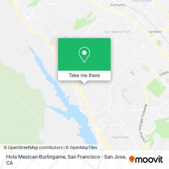 Mapa de Hola Mexican-Burlingame
