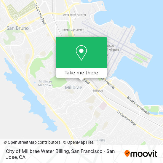 City of Millbrae Water Billing map