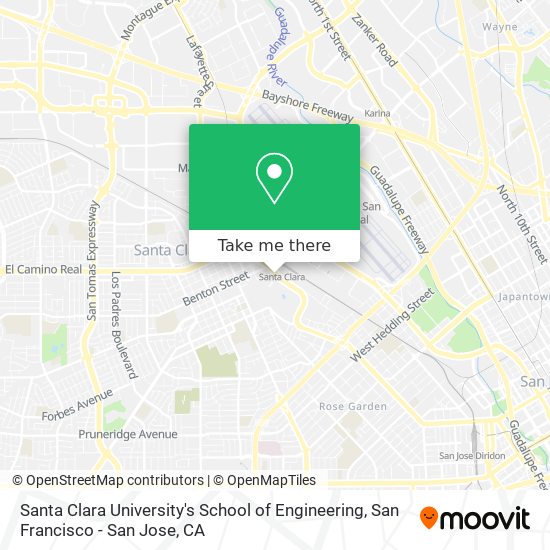 Mapa de Santa Clara University's School of Engineering