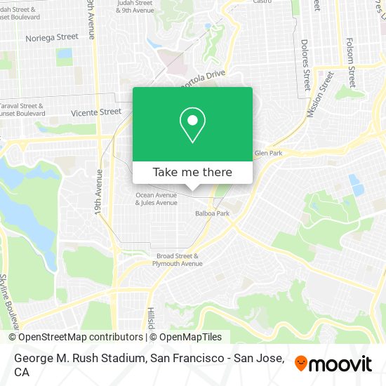 Mapa de George M. Rush Stadium