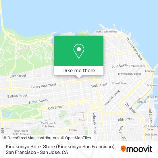 Mapa de Kinokuniya Book Store (Kinokuniya San Francisco)