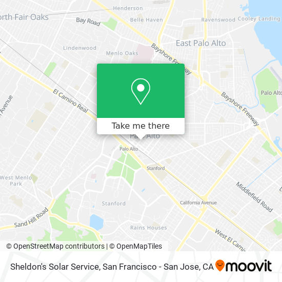 Sheldon's Solar Service map