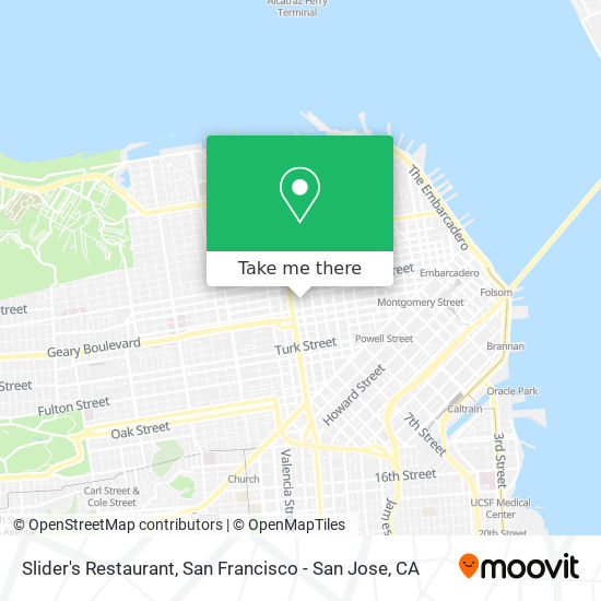 Mapa de Slider's Restaurant