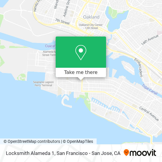 Mapa de Locksmith Alameda 1