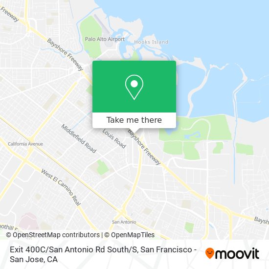 Mapa de Exit 400C / San Antonio Rd South / S