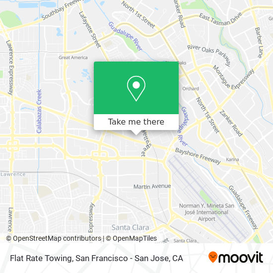 Flat Rate Towing map