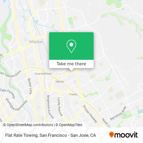Flat Rate Towing map