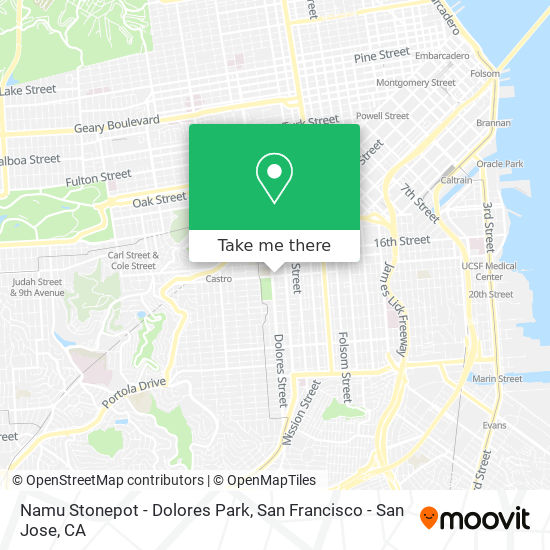 Mapa de Namu Stonepot - Dolores Park