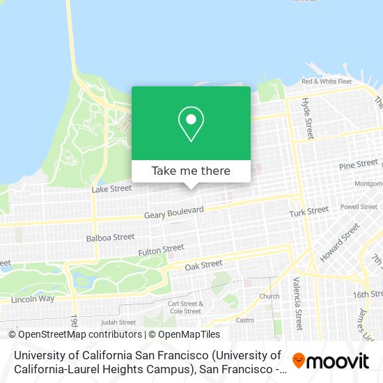University of California San Francisco (University of California-Laurel Heights Campus) map