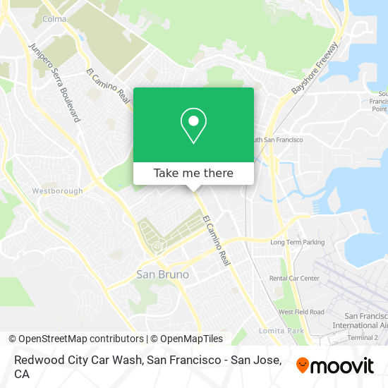 Mapa de Redwood City Car Wash