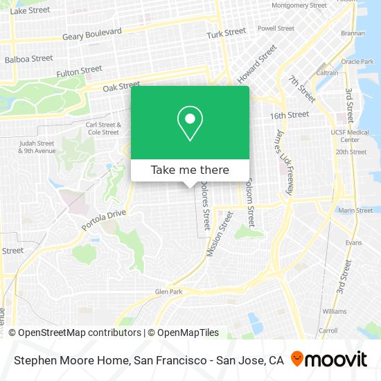 Stephen Moore Home map