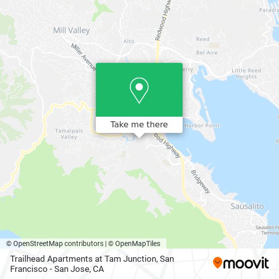 Trailhead Apartments at Tam Junction map