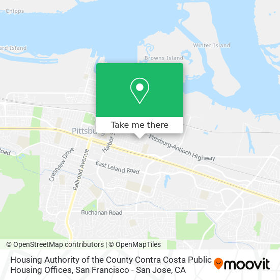 Housing Authority of the County Contra Costa Public Housing Offices map