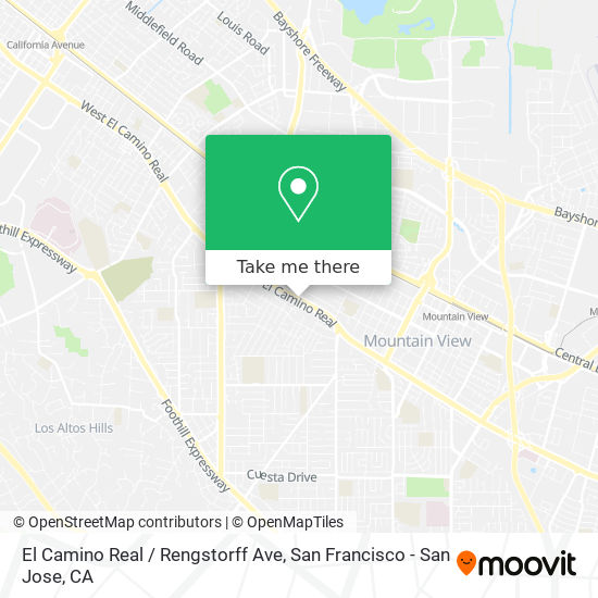 Mapa de El Camino Real / Rengstorff Ave