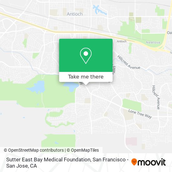 Sutter East Bay Medical Foundation map