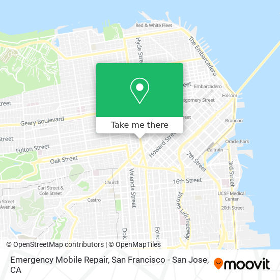 Mapa de Emergency Mobile Repair