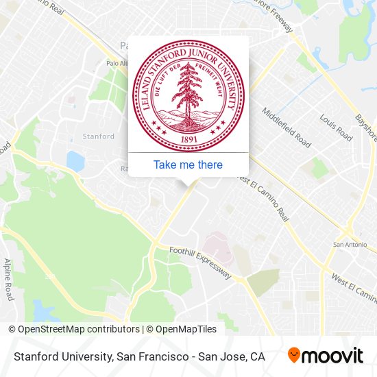 Stanford University map