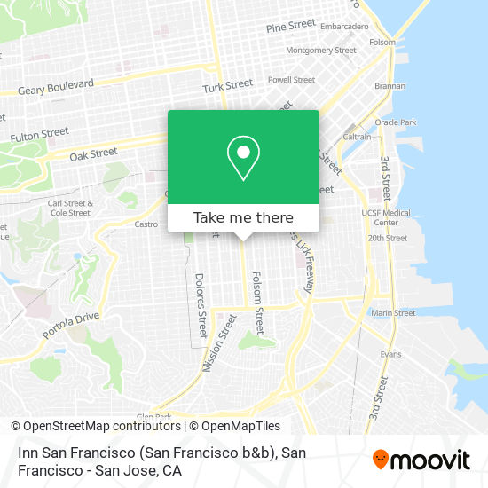 Inn San Francisco (San Francisco b&b) map