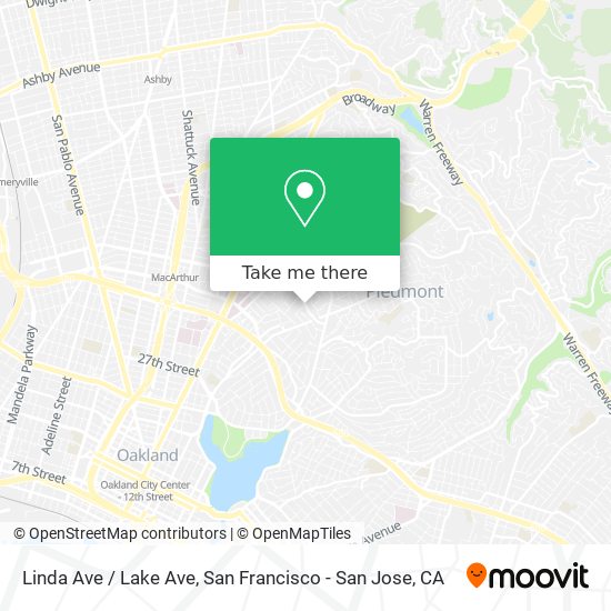 Mapa de Linda Ave / Lake Ave