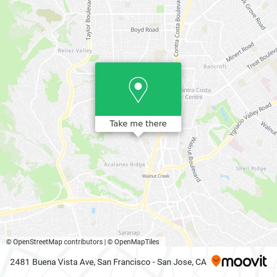 Mapa de 2481 Buena Vista Ave