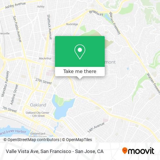 Valle Vista Ave map