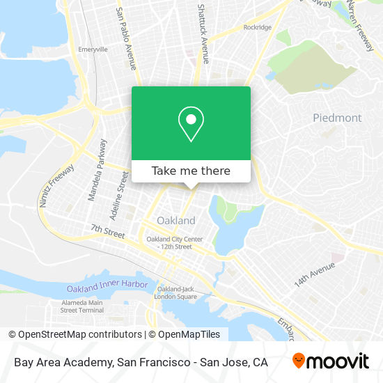 Bay Area Academy map