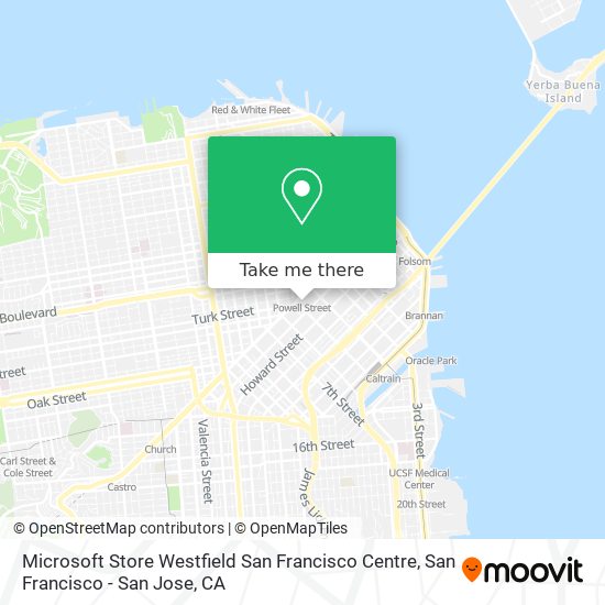 Mapa de Microsoft Store Westfield San Francisco Centre